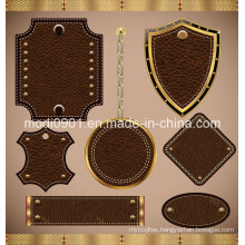 Garment Accessory Leather Logo Custom Embossed Leather Patch and Leather Patch for Jeans and Leather Patch